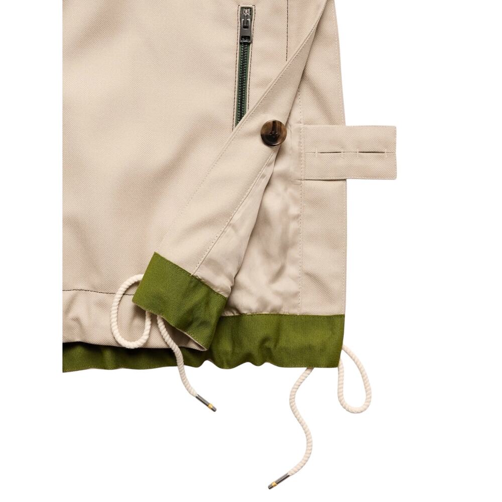 Banana Republic Oversized Utility Twill Pullover Jacket Beige Green Size Medium - Picture 9 of 14